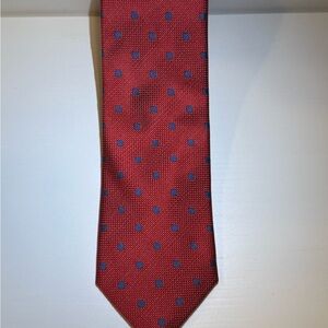 Joseph A. Banks  Red Polka Dot Men's Tie - Classic Dress Tie 100% silk
